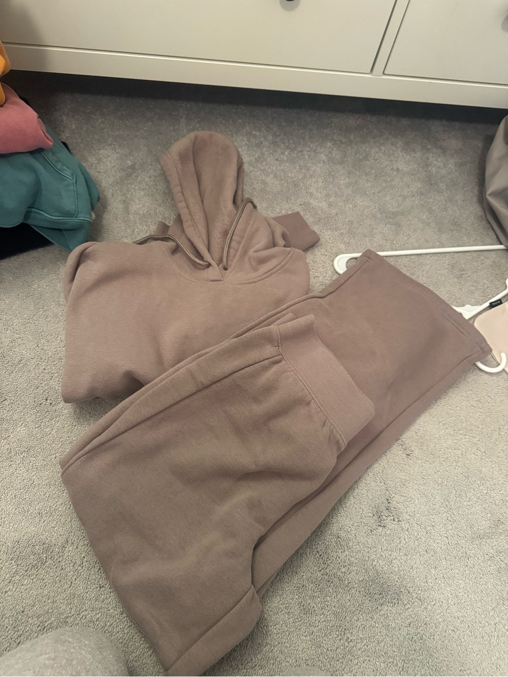 aerie Taupe Brown Hoodie & Joggers Set